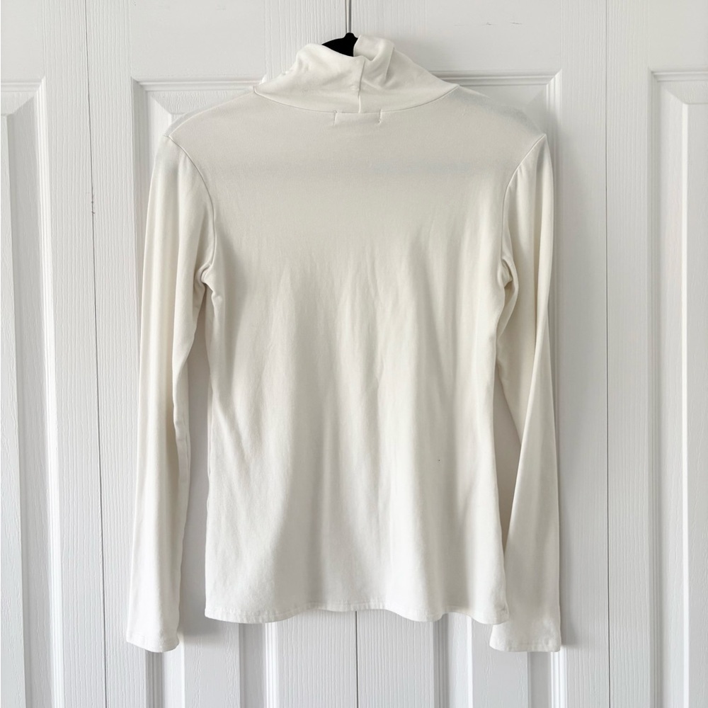 Trendy Queen White Turtleneck Top - Picture 2 of 3